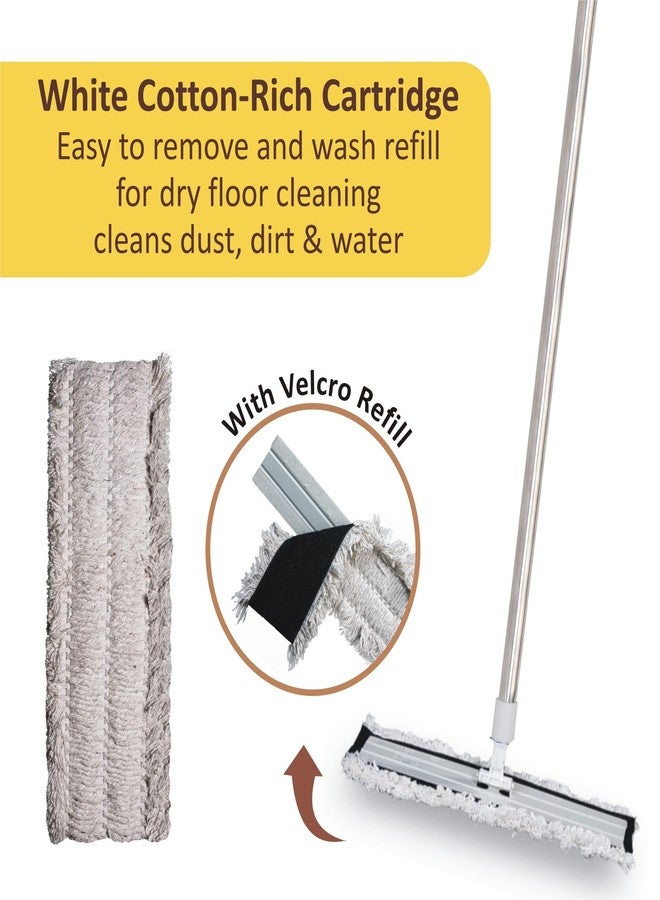 Vimal All-Clean (4 in 1) Multi-Purpose Extendable Handle with 4 Interchangeable Cleaning Heads | 2 Mop Pads for Wet & Dry Floor Cleaning + 2 Broom Heads for Jaala (Spider Web)/Ceiling Fan Cleaning - Image 5